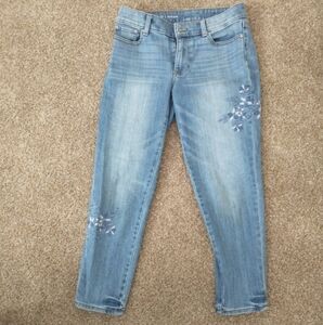 Talbot's Flawless Girlfriend embroidered Jean capris, 2P.